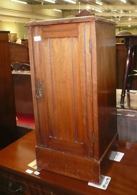 Lot 661 - Walnut pot cupboard and stool