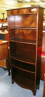 Lot 662 - Reproduction mahogany free standing book case and a mahogany three height chest