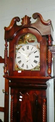 Lot 669 - 19th century mahogany longcase clock