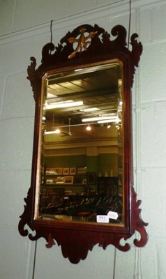 Lot 691 - George III style mahogany and parcel gilt wall mirror