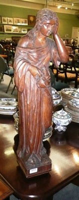 Lot 693 - A carved wooden figure (reputed to be from Aske Hall near Richmond)