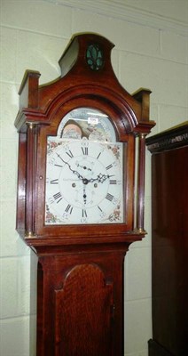 Lot 696 - An oak and mahogany cross-banded eight day longcase clock, Geo Goodall, Tadcaster