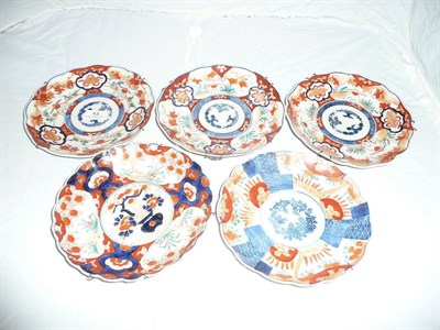 Lot 43 - Five 19th century Imari bowls