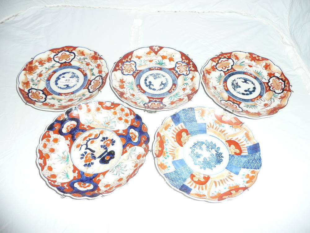 Lot 43 Five 19th century Imari bowls