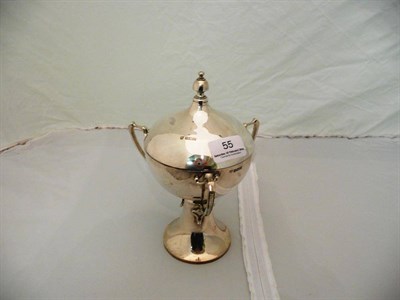 Lot 55 - A silver Arts & Crafts style vase and cover