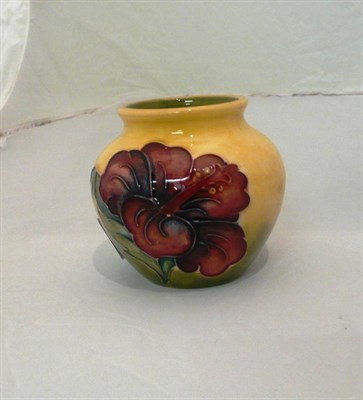 Lot 60 - Small Moorcroft yellow/green ground floral vase