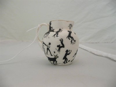 Lot 68 - Royal Doulton miniature jug, black printed with accidents