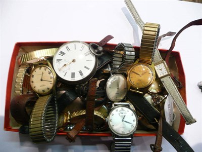 Lot 82 - Five assorted pocket watches and a quantity of wristwatches