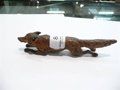 Lot 84 - Cold painted bronze fox