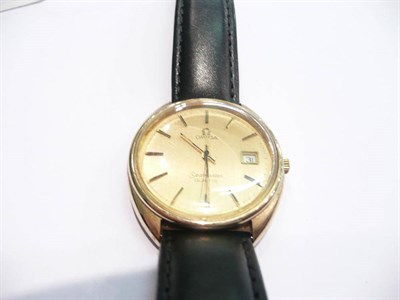 Lot 95 - A steel and gilt quartz gentleman's wristwatch signed Seamaster 'Omega'