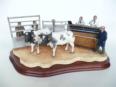 Lot 191 - Border Fine Arts Belgian Blue Cross 'Under the Hammer', model No. B0666C by Kirsty Armstrong,...