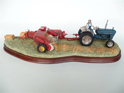 Lot 193 - A Border Fine Arts Tractor group 'Hay Baling', model No. B0738 by Ray Ayres, Ltd. edition No....