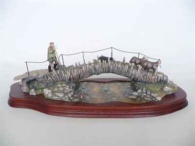 Lot 194 - Border Fine Arts Sheep 'Off to the Fells at Slaters Bridge', model No. PJ03 by Ray Ayres, Ltd....