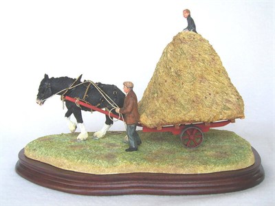 Lot 195 - A Border Fine Arts Horse and Cart 'Hay Bogie', model No. B0698A by Ray Ayres, Ltd. edition No....