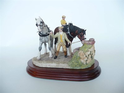 Lot 197 - Border Fine Arts Heavy Horses 'You Can Lead a Horse to Water', model No. BFA202 by Anne Wall,...