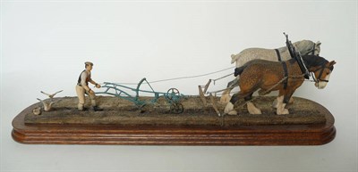 Lot 205 - A Border Fine Arts Clydesdale Horse Ploughing Stubble 'Felling the Furrow', model No. L57 by...