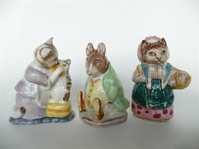 Lot 240 - Three Beswick Beatrix Potter figures 'Cousin Ribby', BP3b; 'Samuel Whiskers', BP3b and 'Tabitha...