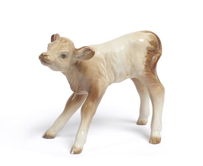 Lot 250 - A Beswick Roan Hereford Calf, model no. 854, roan and cream gloss, 11.9cm high