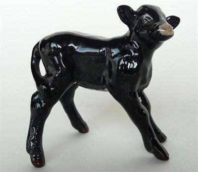 Lot 252 - A Beswick Aberdeen Angus Calf, model No. 1406A, issued 1956-1975, black gloss, 7.6cm high