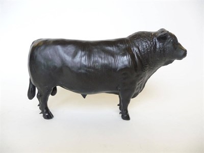 Lot 264 - A Shebeg Pottery Aberdeen Angus Bull, modelled by John Harper, black matt, stamped 'SHEBEG HAND...