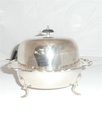 Lot 327 - Silver dish and cover