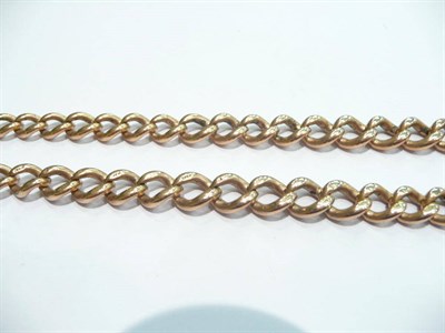 Lot 361 - A 9 carat gold albert chain, 44.3g approx