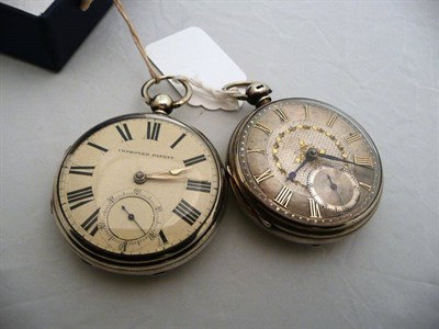 Lot 369 - Two silver pocket watches