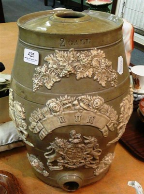 Lot 425 - Stoneware "Rum" barrel