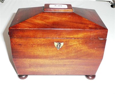 Lot 430 - An early 19th century mahogany tea caddy