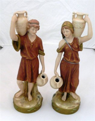 Lot 431 - Pair of Royal Dux water carriers