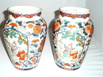 Lot 434 - Pair of 19th century Japanese Imari vases