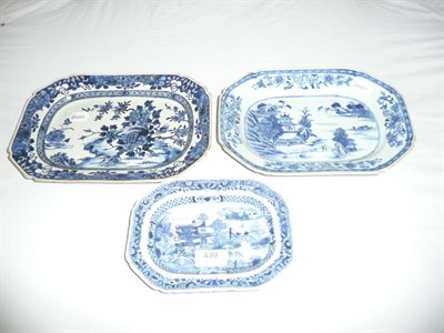 Lot 439 - Three 18th/19th century Chinese meat plates