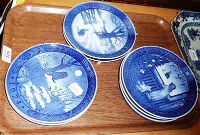 Lot 441 - Eight Royal Copenhagen Christmas plates