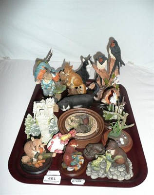 Lot 461 - Tray of Lilliput lane ornaments and Country Artists