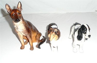 Lot 469 - Doulton collie and Doulton Cocker Spaniel and German Shepherd (a.f.)