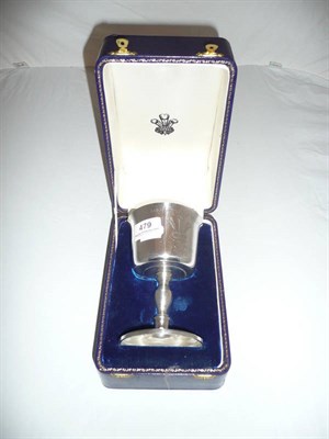 Lot 479 - An Asprey limited edition silver commemorative goblet, Caernarvon 1969