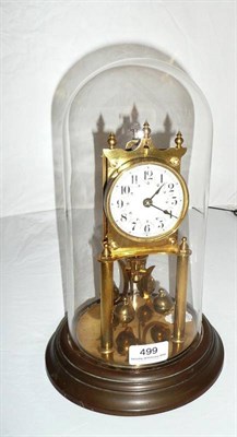 Lot 499 - Anniversary clock under glass dome