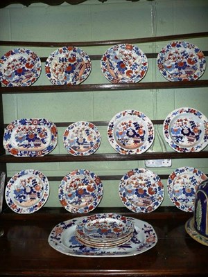 Lot 522 - Two early 19th century Mason's Ironstone dishes and fifteen plates