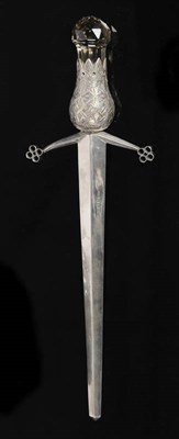 Lot 542 - A Silver and Cairngorm Mounted Paper Knife as a Scottish Dagger, maker's mark JC&S, Birmingham...