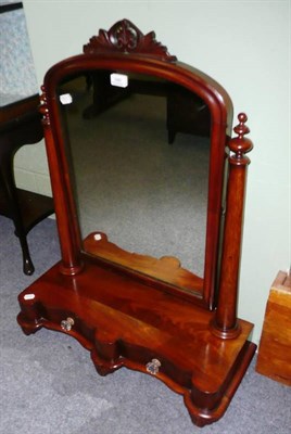 Lot 586 - Mahogany Victorian toilet mirror