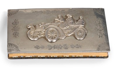 Lot 545 - An Edward VII Silver Mounted Motor Trip Diary, H Williamson Ltd, London 1902, rectangular, the...