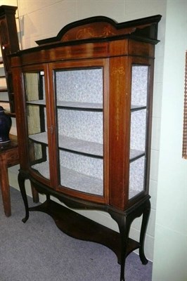 Lot 592 - Edwardian inlaid mahogany display cabinet