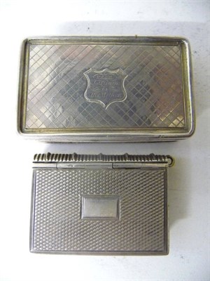 Lot 548 - A Victorian Vinaigrette, Nathaniel Mills, Birmingham 1843, rectangular, with raised rim, with...