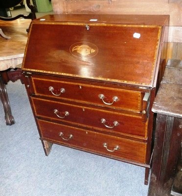 Lot 639 - Edwardian inlaid bureau