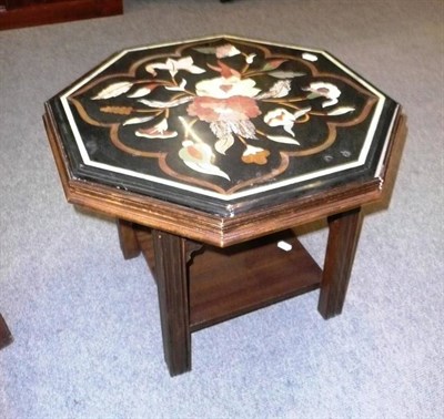 Lot 651 - Two modern pietra dura tables