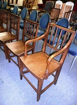 Lot 669 - Set of six country chairs