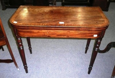 Lot 685 - Regency mahogany card table