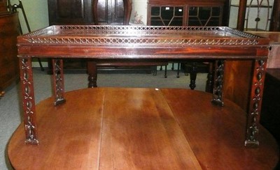 Lot 701 - Mahogany coffee table with pierced decoration