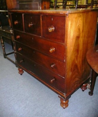 Lot 702 - Victorian mahogany four height chest of  drawers