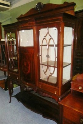 Lot 709 - Edwardian inlaid mahogany display cabinet